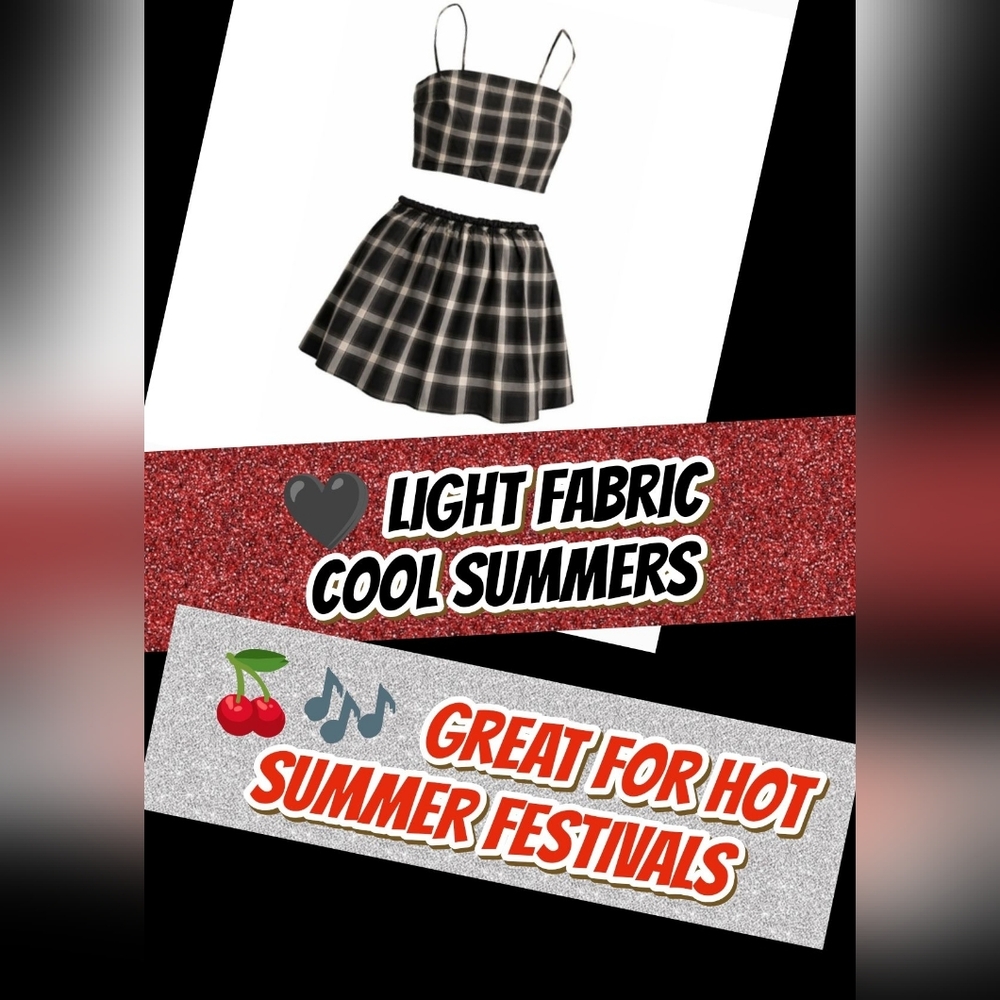 Plaid Black and White Women's Skirt